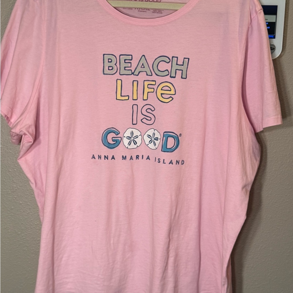 LIFE IS GOOD Women's Pink Crusher-Lite Tee